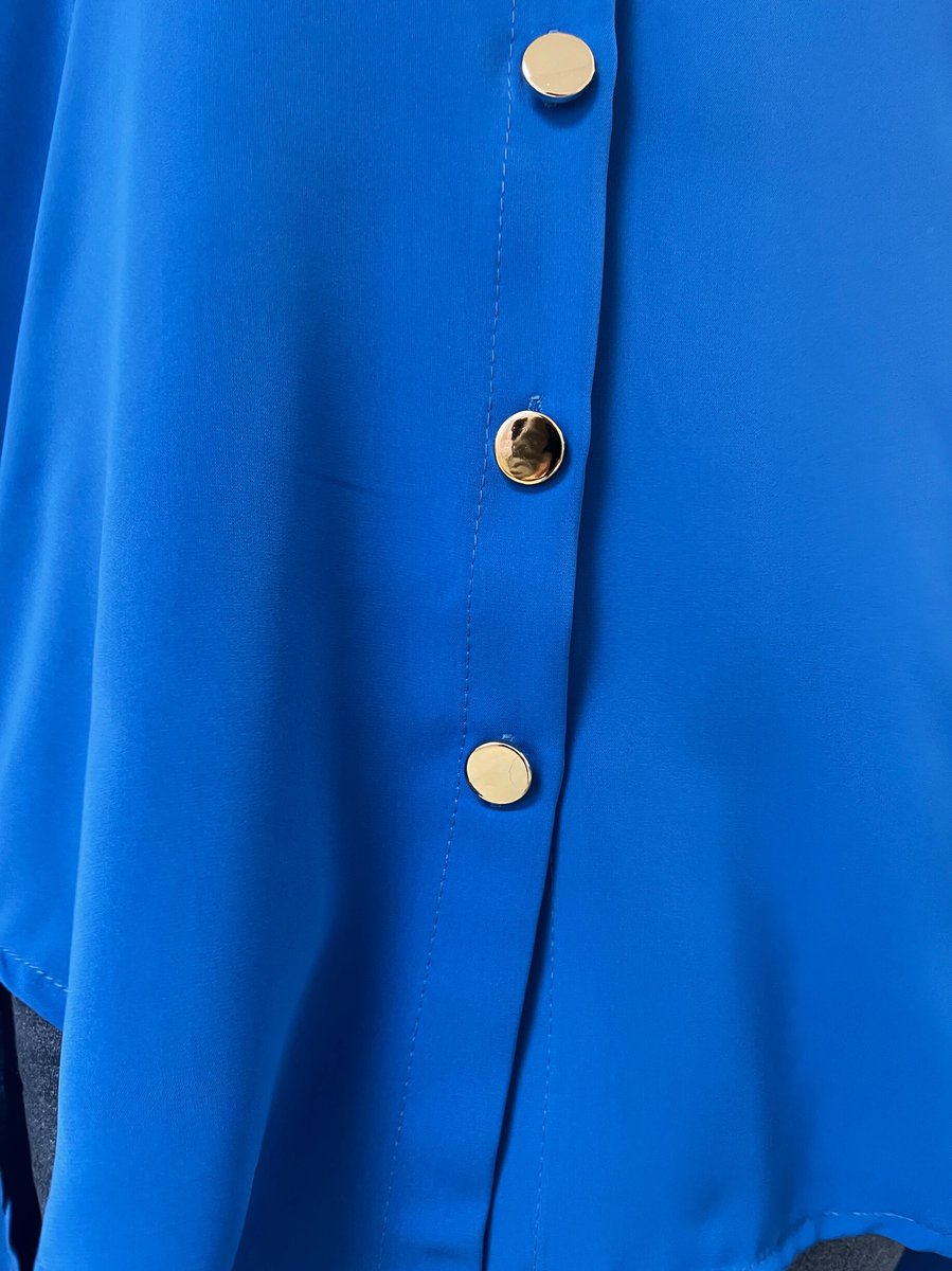 Oversized Collared Button Down Top Moda