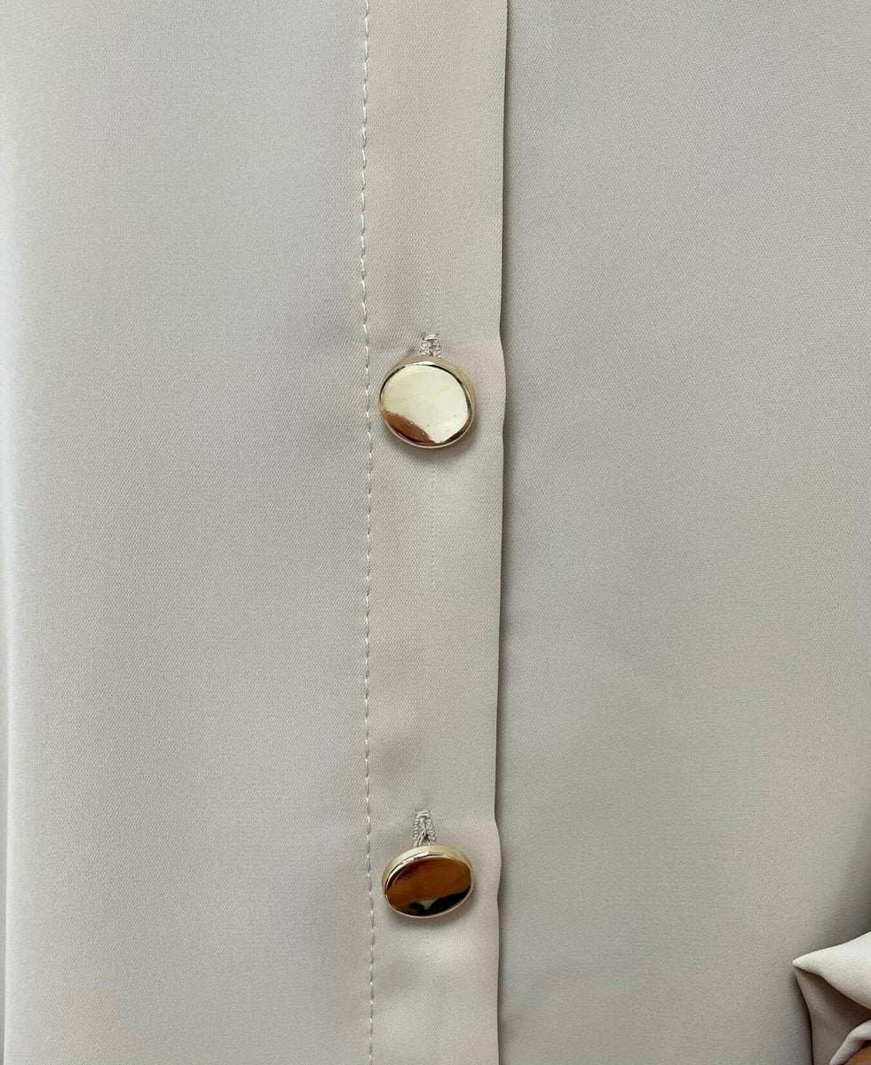 Oversized Collared Button Down Top Moda