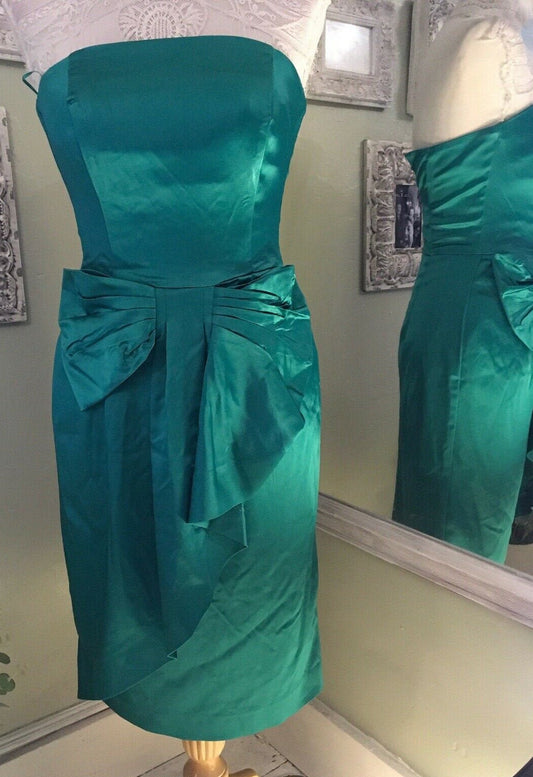 elegant & stylish ladies Oasis size 10Satine Bodycone Occasion Dress Xmas Party Emerald Etsy