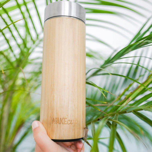 WAKEcup Bamboo Water Bottle Etsy