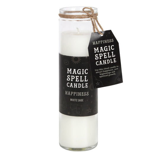 White Sage 'Happiness' Spell Tube Candle Etsy