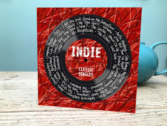 Indie Hits Card / Indie Rock Card / Indie Music Birthday Card / Alternative Rock Greetings Card Etsy