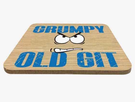 Old Git wooden coaster-novelty gift- Dad,Brother, Partner, Hubby, Boyfriend Etsy