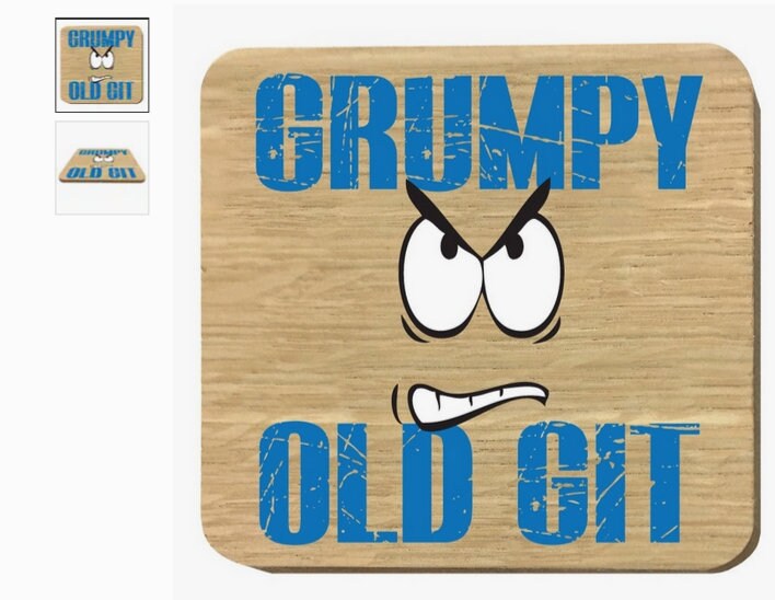 Old Git wooden coaster-novelty gift- Dad,Brother, Partner, Hubby, Boyfriend Etsy