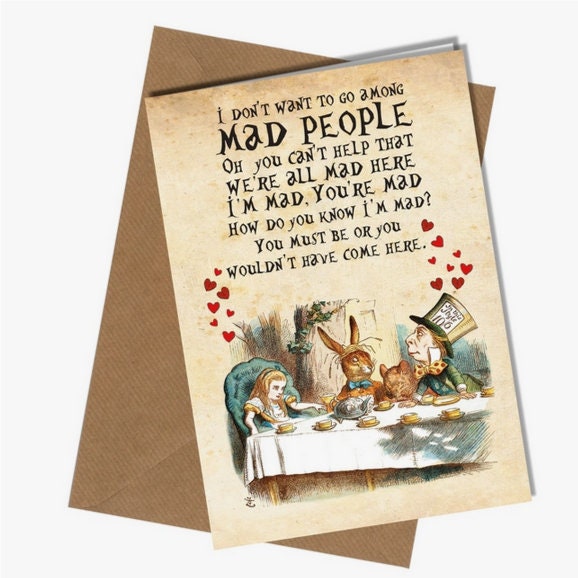 hand-made  Everyday greeting card   Mad People Etsy