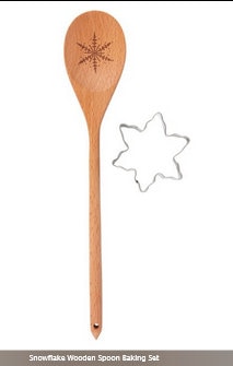 Snowflake Wooden Spoon Baking Set H28cm  W5.3cm D1.2cm Etsy
