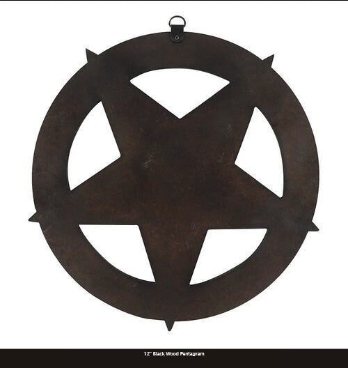 12 inch black Wood Pentagram carved celtic detailing  H29.5cm  W29 5cm  D1cm Etsy