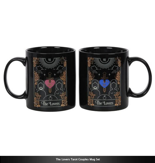 The Lovers Tarot Couples Mug Set  H9.5cm  W12.5cm  D8cm Etsy