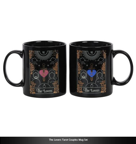The Lovers Tarot Couples Mug Set  H9.5cm  W12.5cm  D8cm Etsy