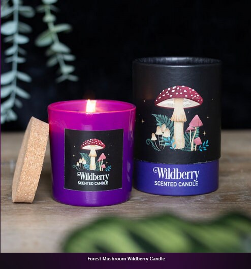 Forest Mushroom Wildberry Candle Box Size H10cm  W7.8cm  D7.8cm Etsy