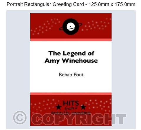 The Legend of Amy Winehouse- exclusive, hand-made, original greeting card.Rectangular Greeting Card - 125.8mm x 175.0mm Etsy