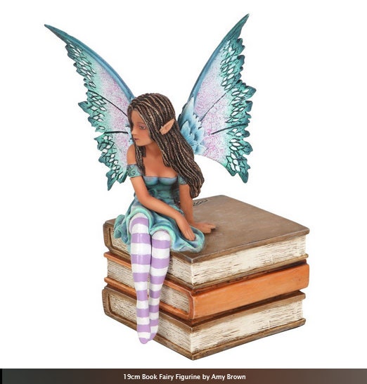 19cm Book Fairy Figurine by Amy Brown-collectible,Intricately sculpted and cast in resin, purple teale, Etsy