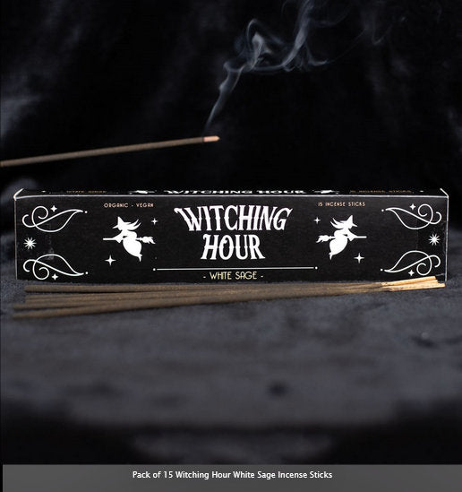 Pack of 15 Witching Hour White Sage Incense Sticks  H4.5cm x W22cm x D1.8cm vegan eco Etsy