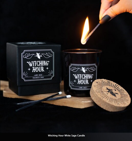 Witching Hour White Sage Candle black H8.5cm x W7.5cm x D7.5cm Etsy