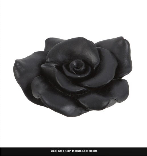 Black Rose Resin Incense Stick Holder H3cm x W5cm x D5cm witchy gothic Etsy