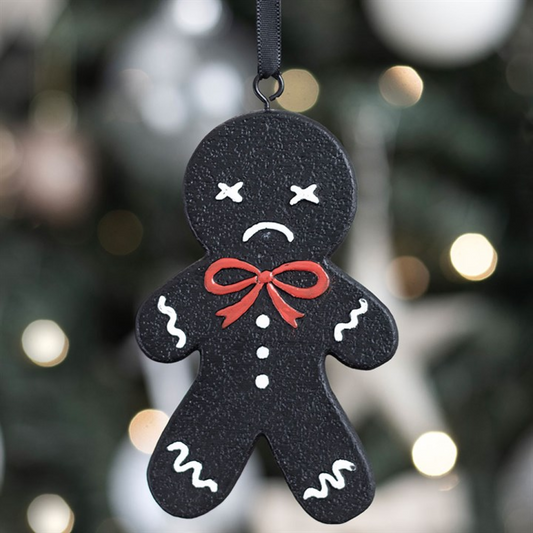 Spooky Gingerbread Man Hanging Ornament N/A