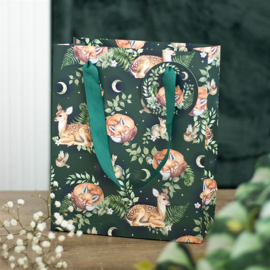 23cm Fawn and Friends Forest Print Gift Bag N/A