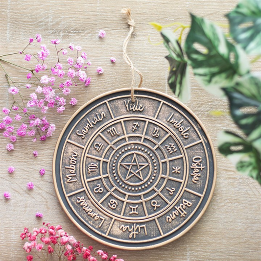 Bronze Wheel of the Year Hanging Terracotta Plaque N/A