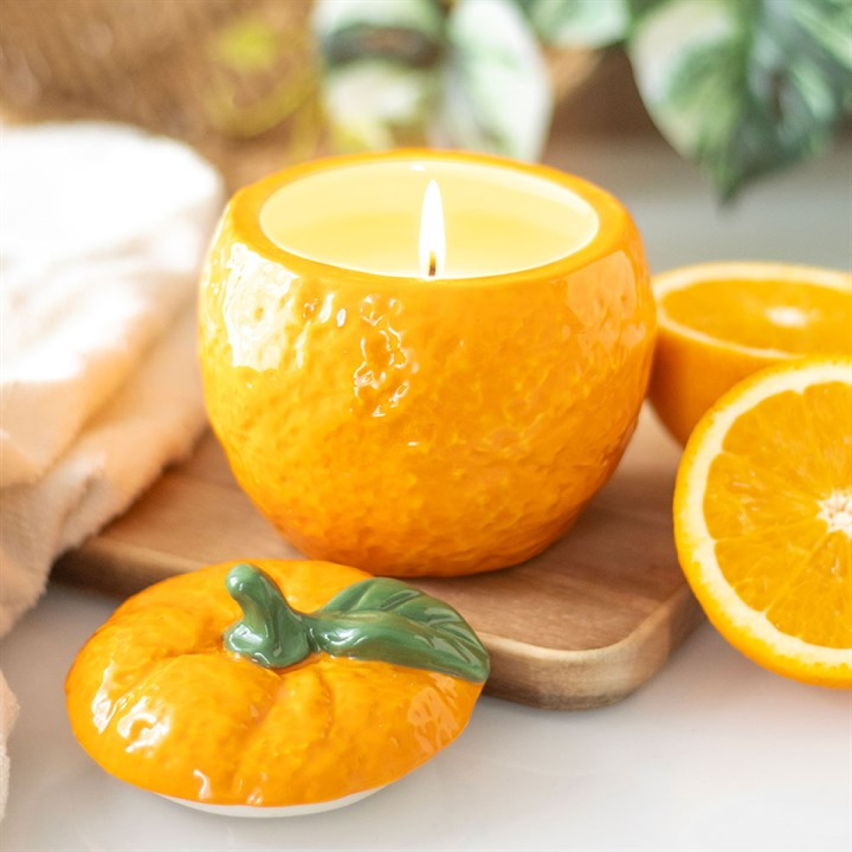 Orange Shaped Candle Jar N/A