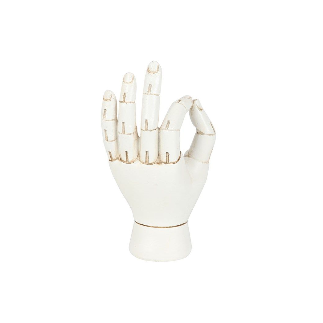 White Palmistry Hand Ornament N/A