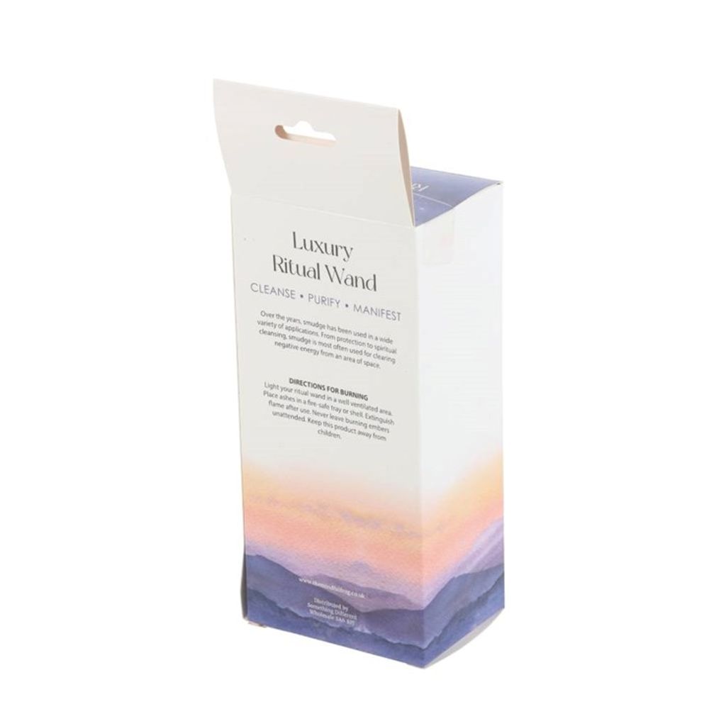 6in Ritual Wand Smudge Stick with Rosemary, Sage and Red Jasper N/A