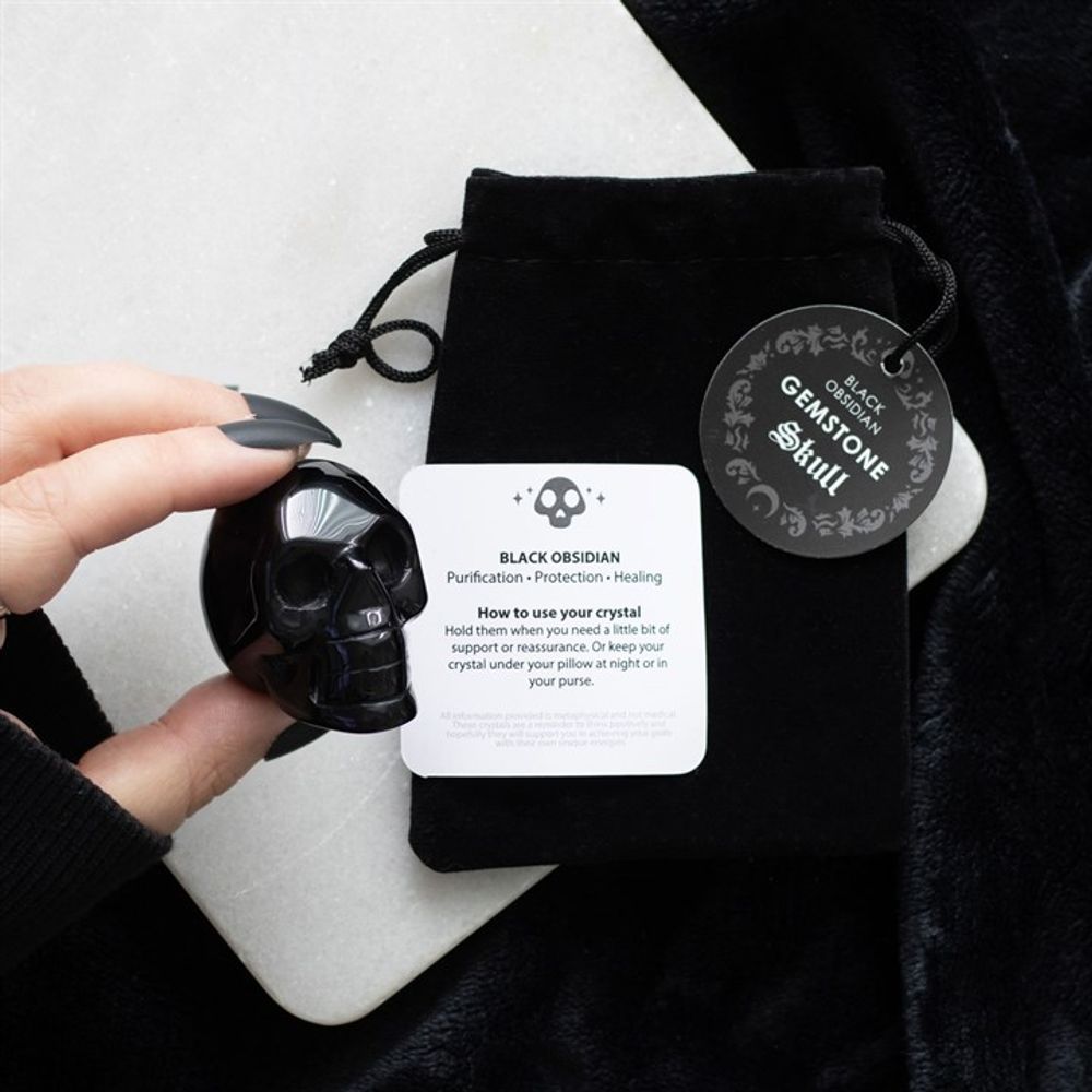 Black Obsidian Crystal Skull N/A