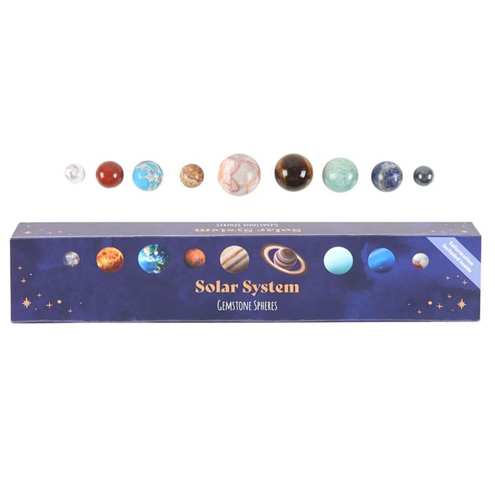 Solar System Gemstone Crystal Sphere Set N/A