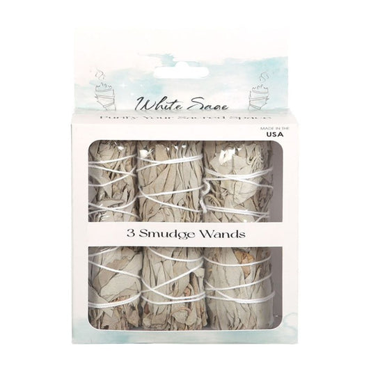 Set of 3 White Sage Smudge Wands N/A