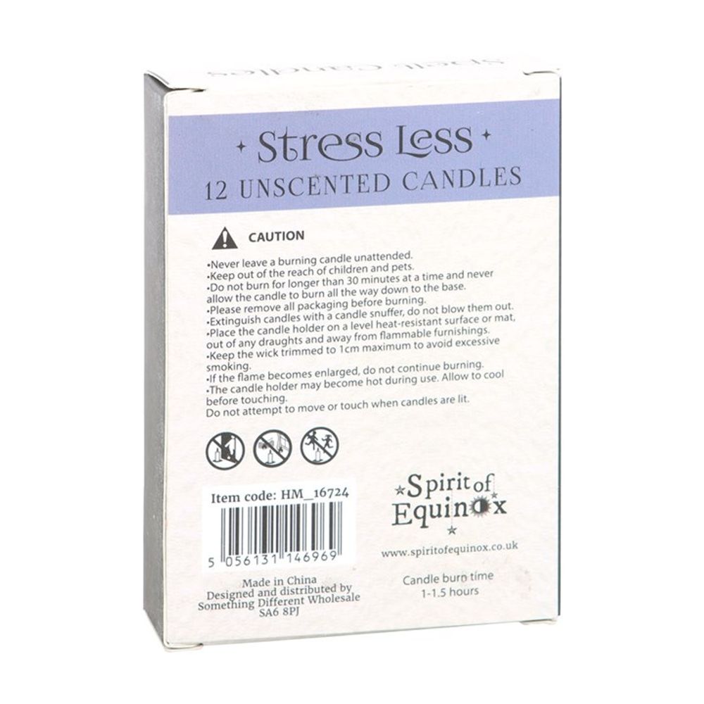 Pack of 12 Stress Less Spell Candles N/A