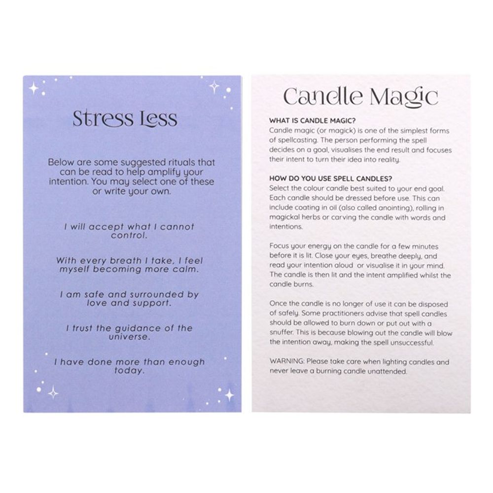 Pack of 12 Stress Less Spell Candles N/A