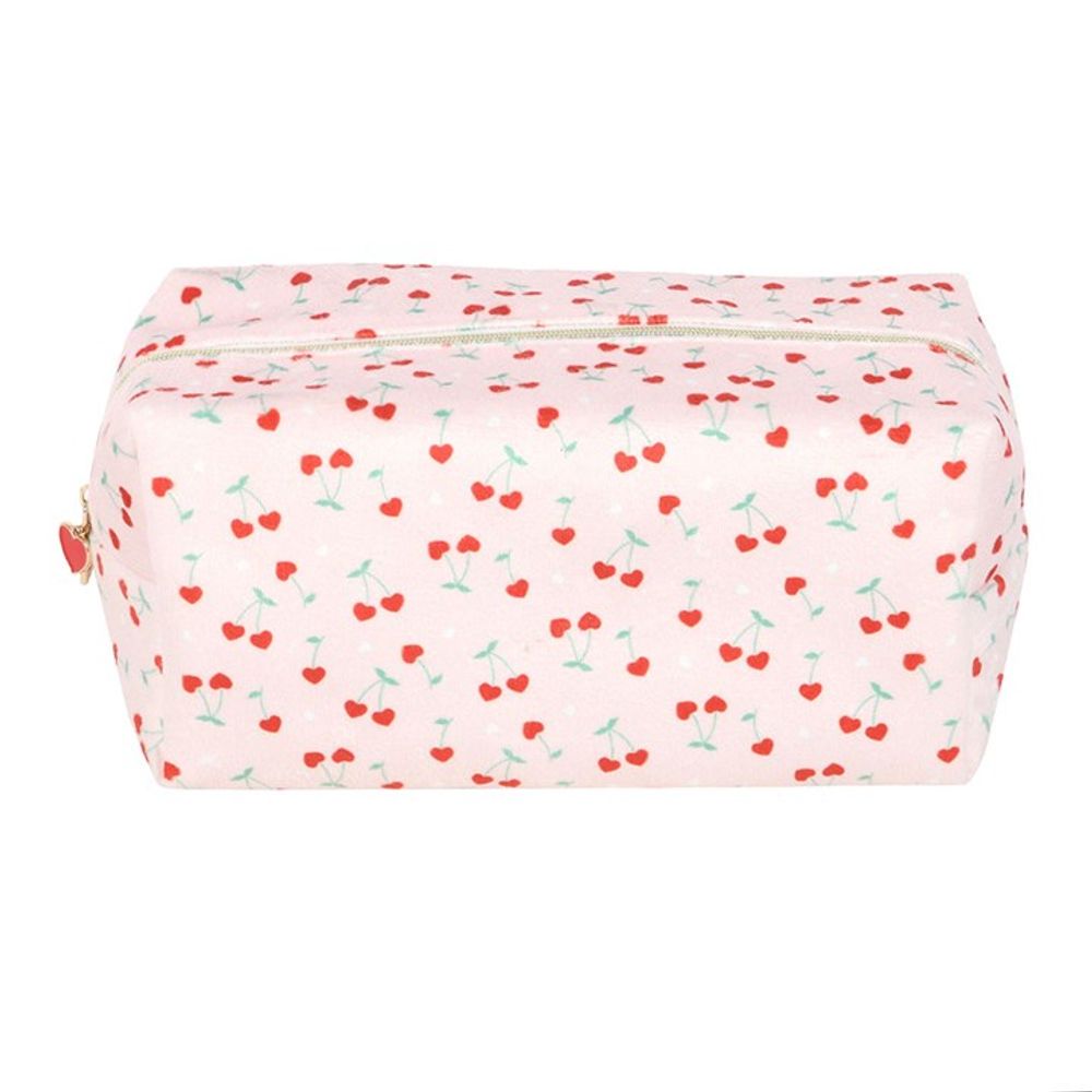 Heart Cherry Print Makeup Bag N/A