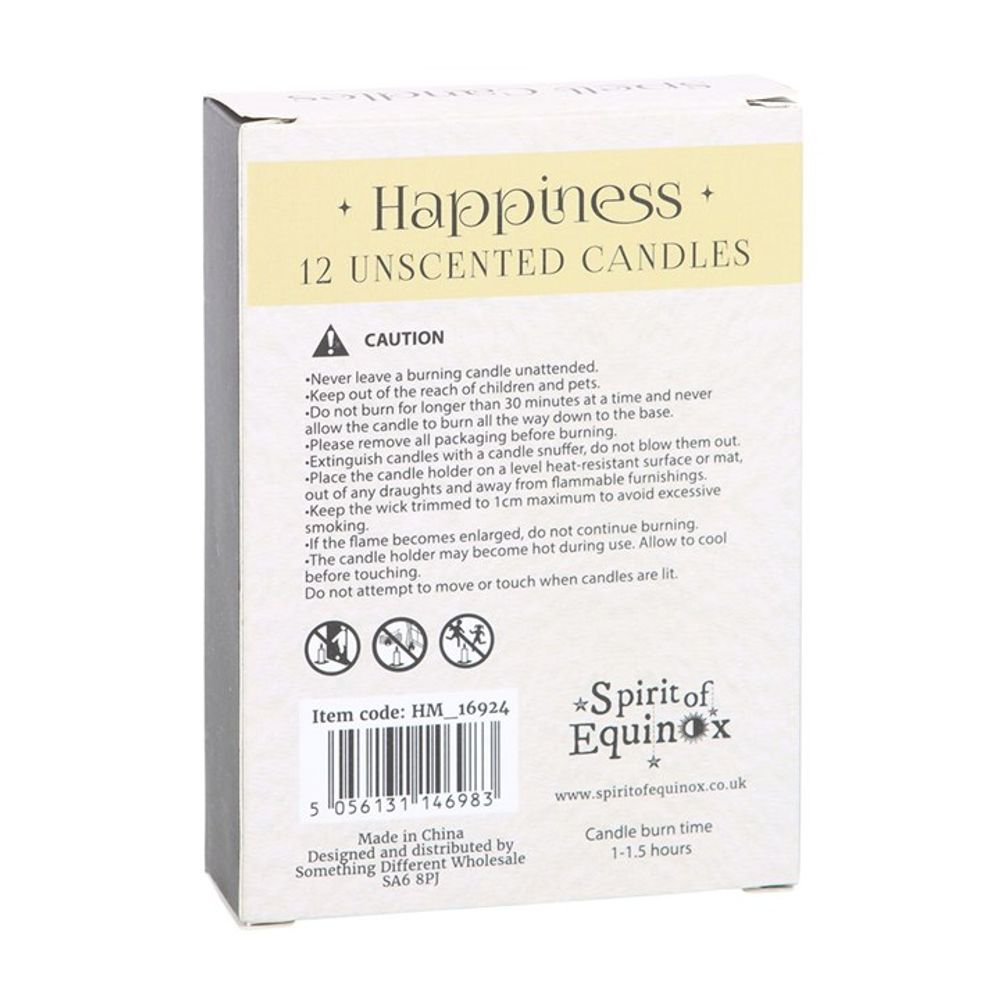 Pack of 12 Happiness Spell Candles N/A