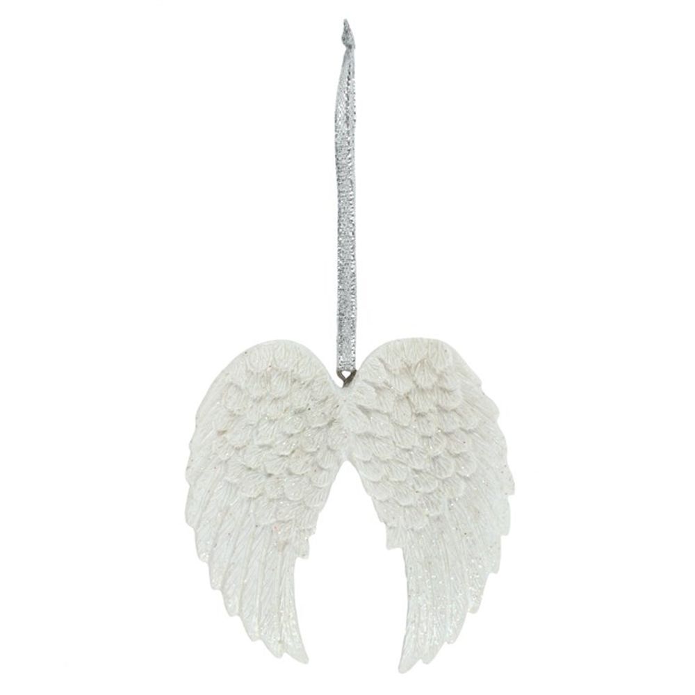 Double Glitter Angel Wing Hanging Decoration N/A