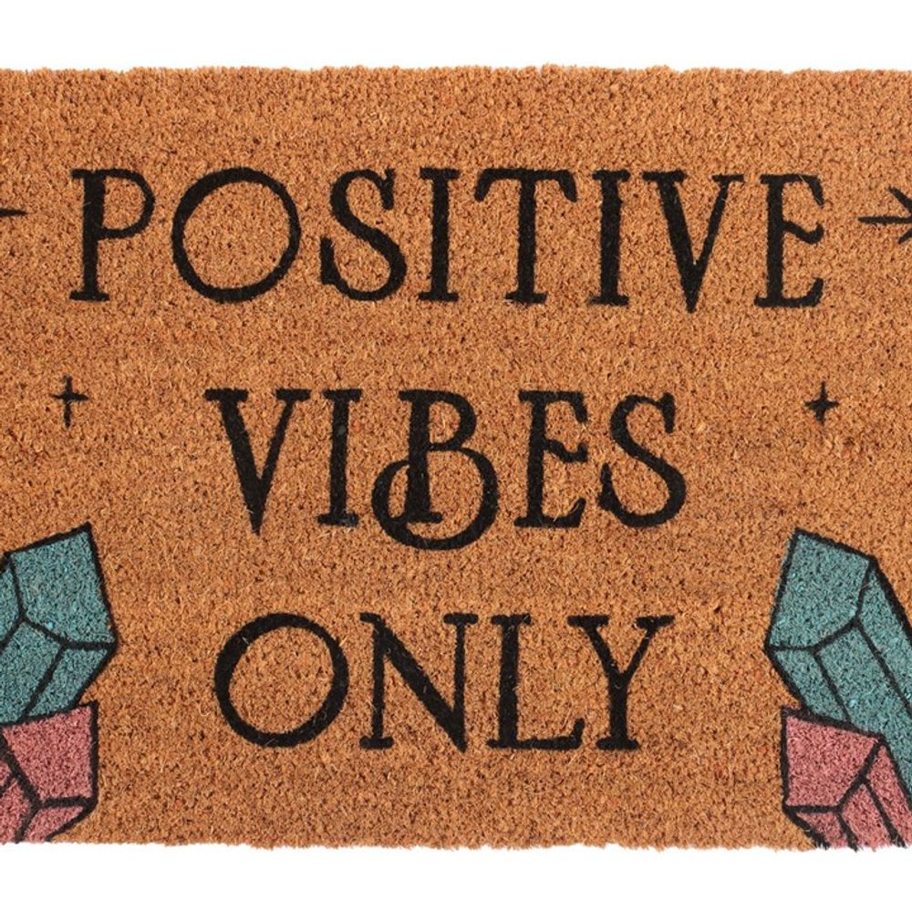 Natural Positive Vibes Only Doormat N/A