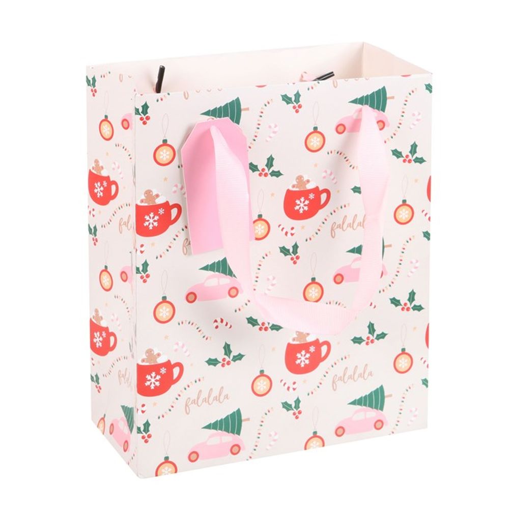 23cm Medium Sugarplum Fun Christmas Print Gift Bag N/A
