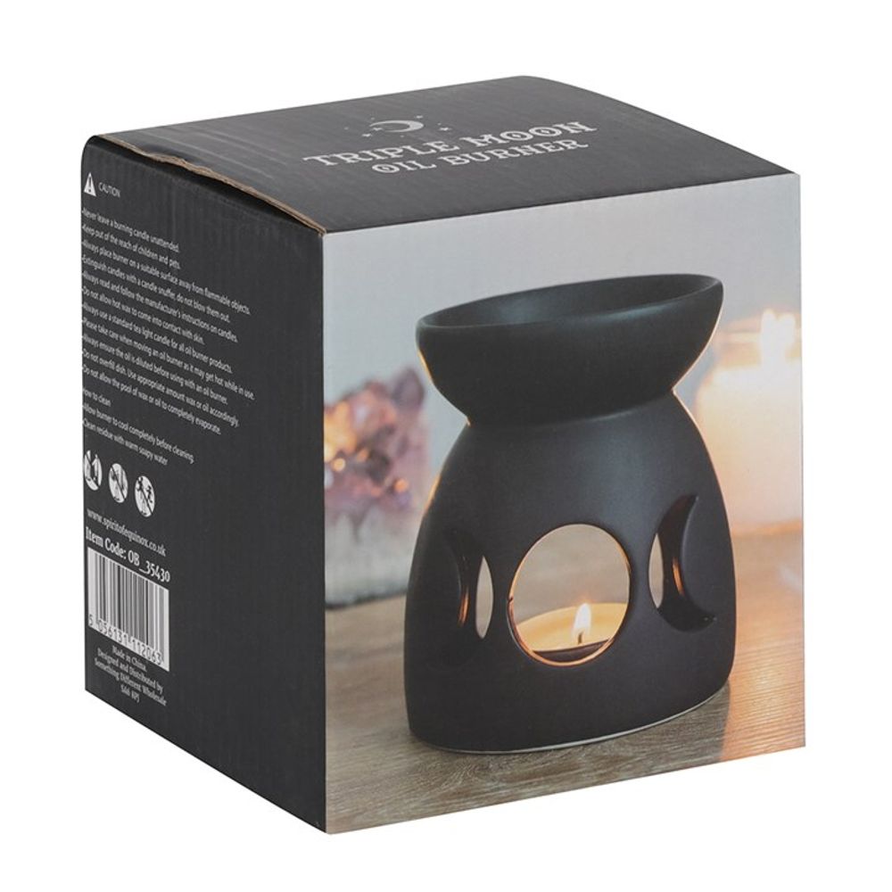Black Triple Moon Cut Out Oil Burner N/A