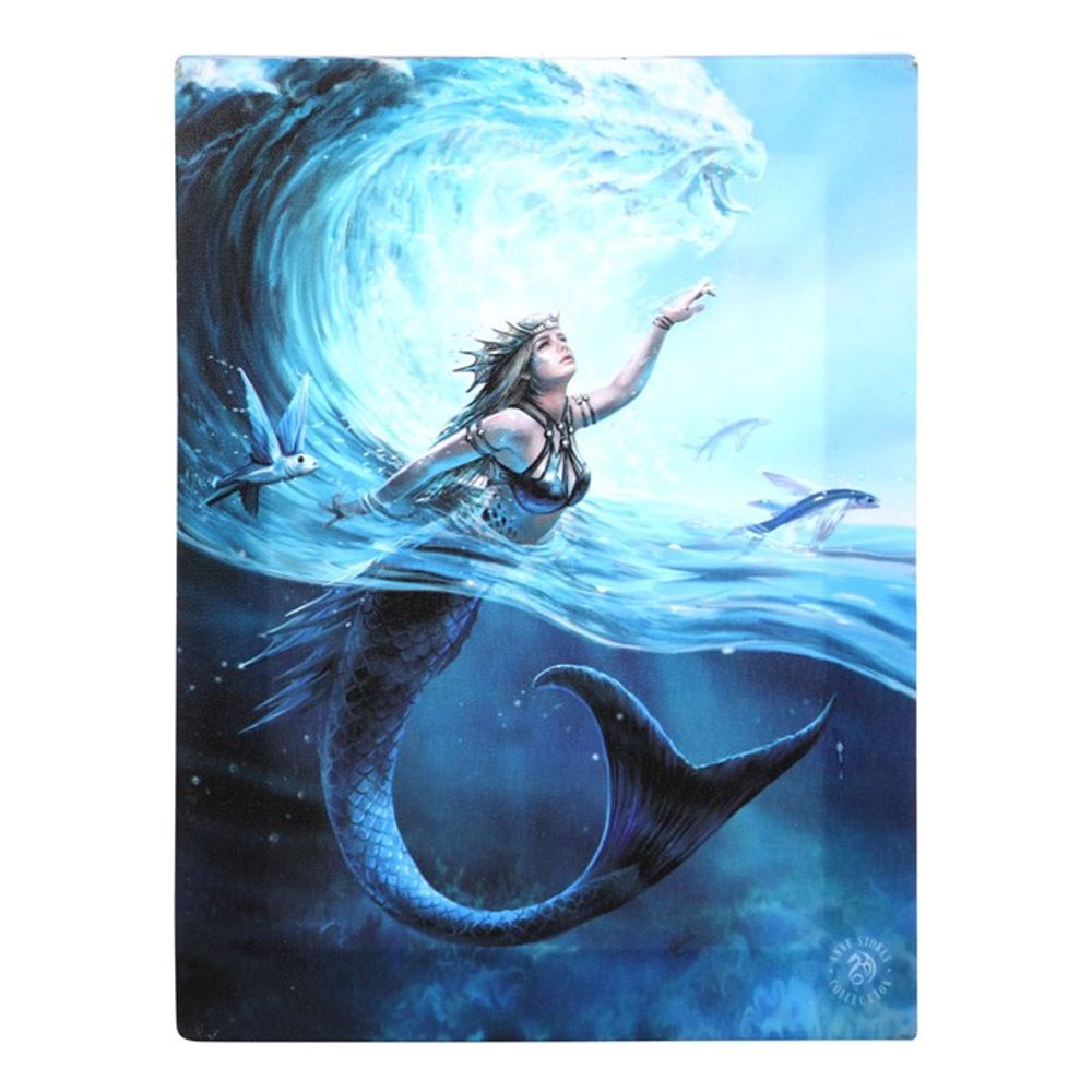 19x25cm Water Element Sorceress Canvas Plaque by Anne Stokes N/A