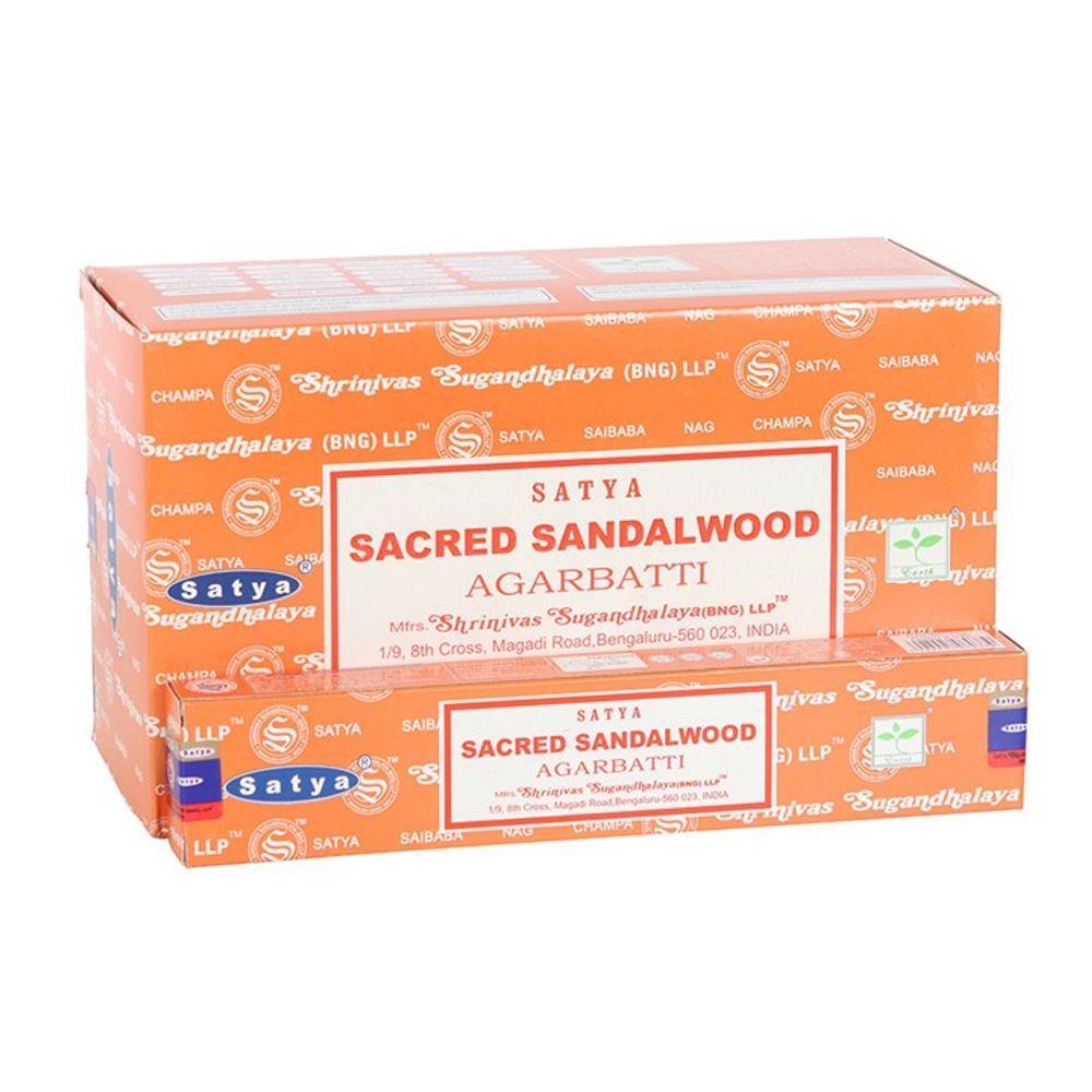 12 Packs of Sacred Sandalwood Incense Sticks by Satya N/A