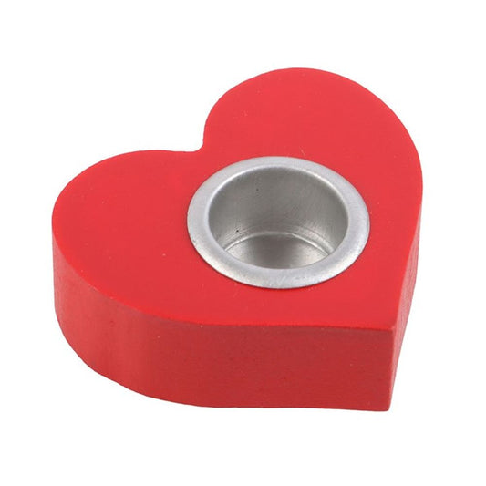 Red Heart Taper Candle Holder N/A