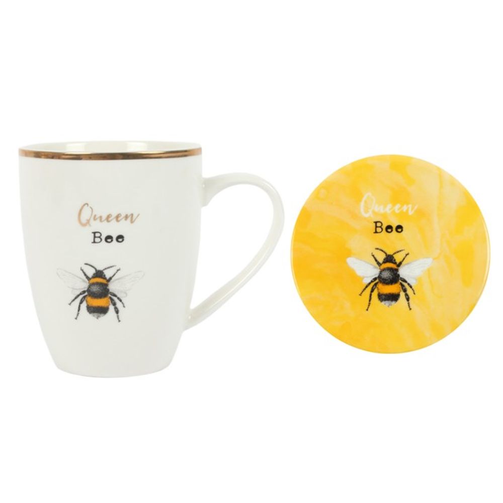 Queen Bee Ceramic Mug and Coaster Set N/A