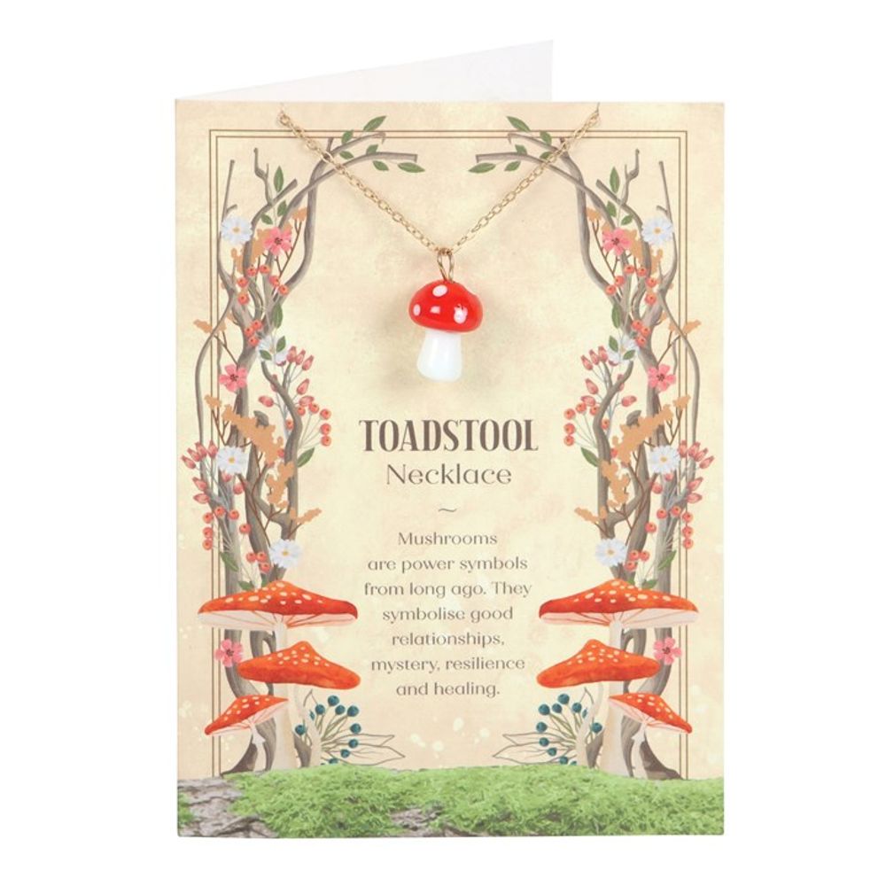 Toadstool Charm Necklace Card N/A
