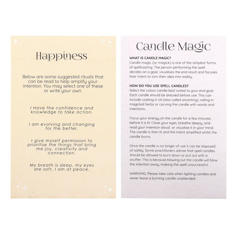 Pack of 12 Happiness Spell Candles N/A