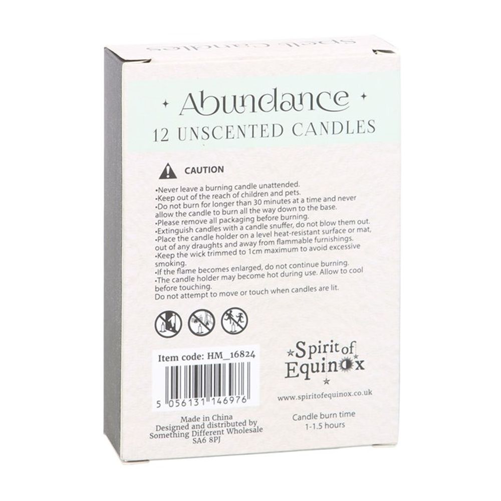 Pack of 12 Abundance Spell Candles N/A