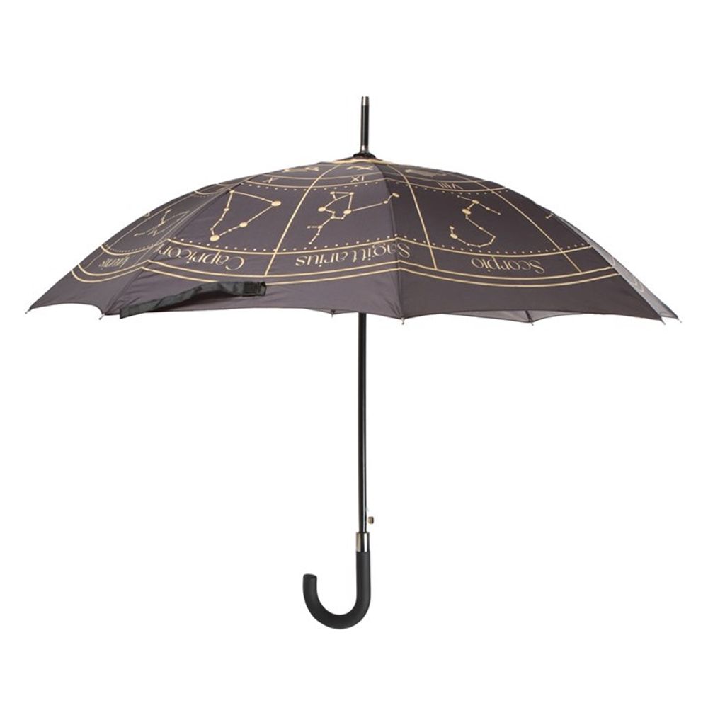 Black Astrology Wheel Umbrella N/A