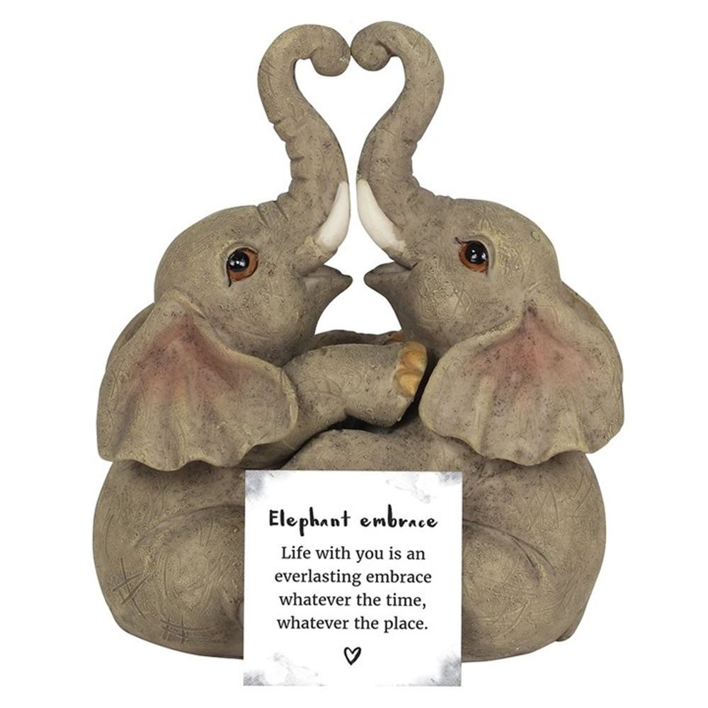 Elephant Embrace Elephant Couple Ornament N/A