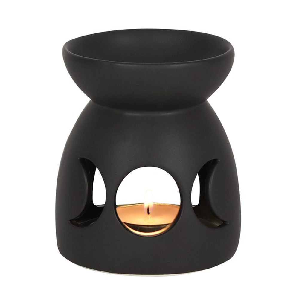 Black Triple Moon Cut Out Oil Burner N/A