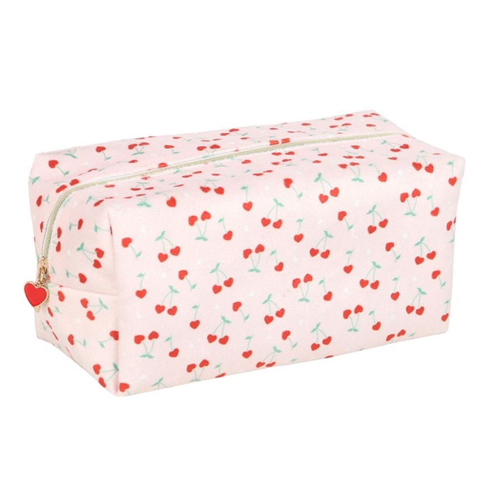 Heart Cherry Print Makeup Bag N/A