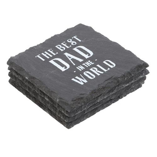 Set of 24 Slate Coasters for Him in Display N/A
