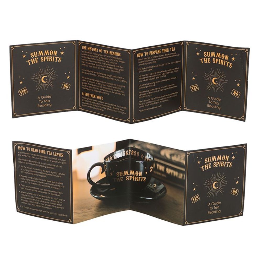 Black Talking Board Teacup and Saucer N/A