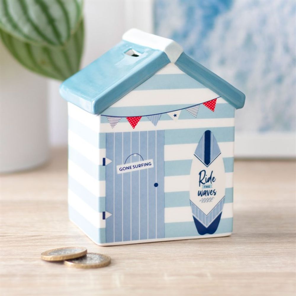 Beach Hut Ceramic Money Box N/A